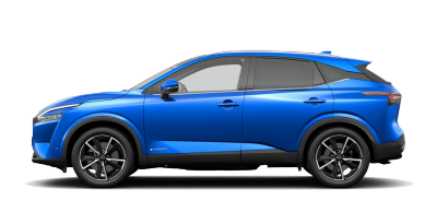 Vivid blue QASHQAI side profile